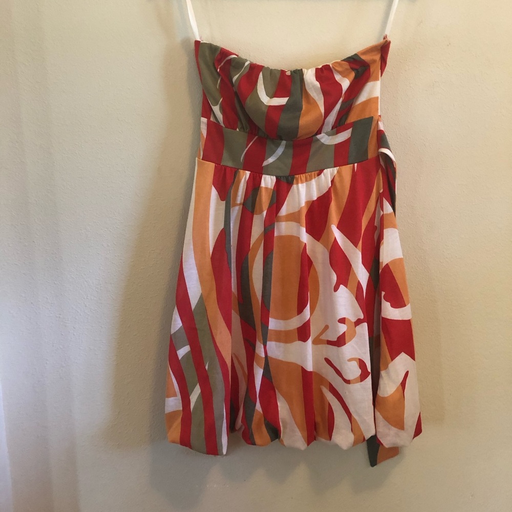 Strapless Dress with Tie in Back